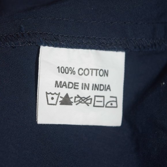 Eshakti Navy Blue Flattering Fun Dress w/ Embroidered White Birds, Size Small S - Picture 9 of 10